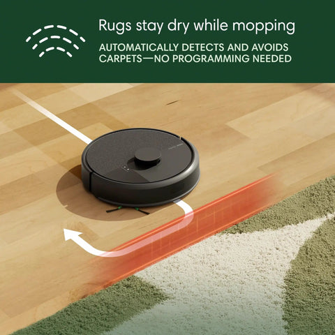 Combo Robot Vacuum And Mop With 70X Power-Lifting Beast-Mode Suction, LiDAR Navigation avoids carpet while mopping