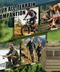 Fishing Backpack 45L With Rod Holders, Water Resistant Tackle Storage Pack For Fishermen, Outdoor gear illustration for hiking and camping.