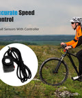 Cyclist using a bike with 24 Inch Electric Bicycle Conversion Kit With 750W Front Wheel, 36V System, and thumb throttle