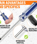 Torx T8 Screwdriver Five Inch With Anti Slip Grip And Magnetic TR8 Bit, showing non-slip handle and magnet features.