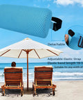 Two Pack Headrest Pillow For Patio Chaise Lounge With 3D Air Mesh And Elastic Band Quick Drying Washable Spa Pillow
