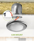 12 Pack 4 Inch LED Disk Lights, 10W, 5CCT 2700K-5000K, 685 Lumens, CRI90, Dimmable Flush Mount Ceiling Light Fixture installation