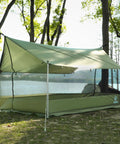 Bug Proof Camping Screen Tent With Mosquito Netting, Spacious 11.8 By 6.6 By 6.2 Ft Interior, set up in wooded area
