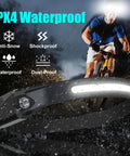 Three Pack Rechargeable LED Headlamps With 230 Degree Wide Beam, Side Spotlight, Bright Sensor for outdoor cycling in rain