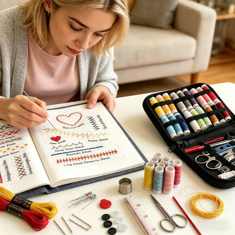 Beginner Friendly Embroidery Kit For Newbies With 99 Piece All In One Toolkit Linen Cloth Step By Step Video Instructions setup