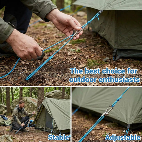 Using Six Pack Rope With Roller Tensioner Set For Easy Secure Tying Pro Grade Heavy Duty Retractable Buckle Rope With Accessory Cord
