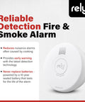Image of the 5500 Smoke Detector With 10-Year Sealed Battery And Photoelectric Sensor, showing compact 4-inch design and branding.