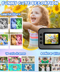 Instant Print Kids Camera For Fun Photos And Videos 10X Digital Zoom 2.4 Inch LCD Screen Flashlight Time Lapse Burst Mode DIY 21 Cute Frames 8 Mirror Effects 6 Filters showing filter and frame examples