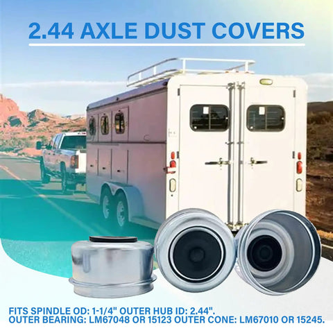 Two And Three Eighths Inch Dust Cap Grease Cover For Two Point Four Four Dexter EZ Lube Camper Axle Trail Ready Hub