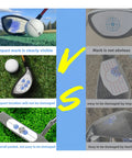 Visual comparison of golf clubs with Golf Impact Tape Stickers Set For Swing Training 180 Pieces Delivers Instant Feedback.