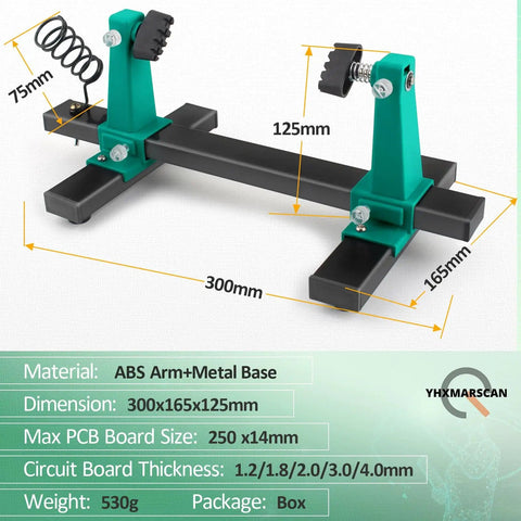 Adjustable PCB Soldering Clamp Holder For Circuit Boards And Desoldering Helping Hand Soldering Tool Stand dimensions