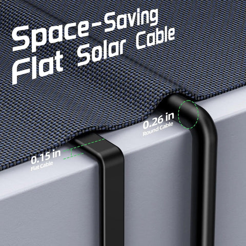 Space-saving design of 10 Foot 12 AWG Solar Panel Extension Cable With Waterproof Male And Female Connectors For RVs PV Flat Wire