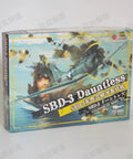 Box cover of Dauntless SBD Three One To Seventy Two Scale Unassembled WWII Naval Dive Bomber Model Kit in plastic.