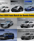 Modern Steel Metallic Touch Up Paint Kit For Honda Cars With Exact Match Color Pen Quick And Easy Scratch Repair shown with cars