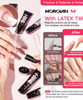 Image showing application of All-In-One Poly Gel Nail Kit For Beginners With UV Lamp And Slip Solution, highlighting results.