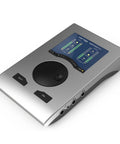 Portable Studio USB Audio Interface With 4 Analog I/O, 2 Headphone Outputs, ADAT I/O, MIDI I/O, USB 2.0, TotalMix FX, silver design