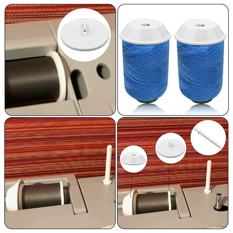 3 Piece Spool Pin Cap Set With Small And Large Spool Covers And Spool Pin Quick No Fuss Replacement Parts For Everyday Home Sewing Machines Durable Spool Cap Covers That Fit Most Domestic Machines on sewing machine spool