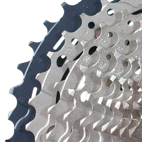 11-Speed Cassette Sprocket 11-42 For Trail And Recreational Bikes, Aluminum Lightweight, Clip-On Mount, Black And Silver Finish
