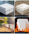 IP65 Outdoor Junction Box 200 Pack White ABS Plastic Waterproof Enclosure For DIY Electronics And Sensor Wiring, weatherproof box