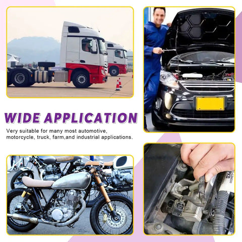 Wide application of All In One SAE And Metric Brass Grease Nipple Kit With Caps 156 Pcs Hydraulic Fittings Set in automotive use.