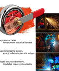 Beefy 500 Amp Magnetic Welding Ground Clamp With 3.34 Inch Quick Release Magnetic Mount for industrial work and welding