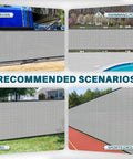 Recommended uses for 4 Foot By 25 Foot Fence Privacy Screen Heavy Duty Windscreen Fencing Mesh Shade Net Cover Grey