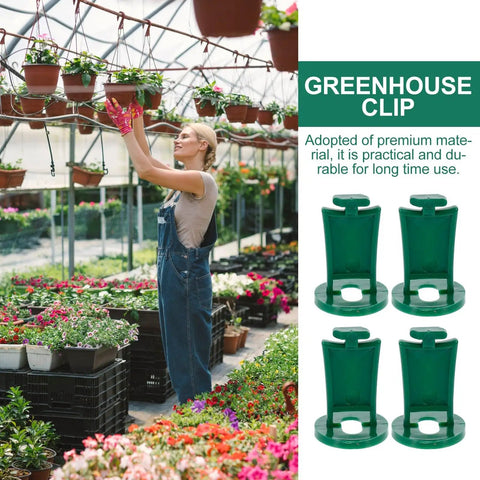 50 Pack Aluminum Greenhouse Plant Clips With Heavy Duty Fixing Clamps For Hanging Shade Netting And Flower Hooks, Shaped Brackets For Garden Plant Support And Cold Protection