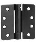Self Closing Door Hinges 2 Pack Flat Black Mortise Spring Hinges For 4 By 4 Inch Interior Doors With One Quarter Inch Radius Corners Spring Loaded And Easy Install Includes Locking Pins And Hex Wrench Built To Last in flat black finish.