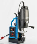 Heavy Duty Magnetic Drill Press With QuickHitch Arbor And Two Geared Speeds For Precision Metal Cutting, 1100W motor.