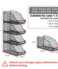 Eight Pack Can Organizer For Pantry And Fridge, Stackable Wire Shelf Rack Holds Up To Seventy Two Cans diagram