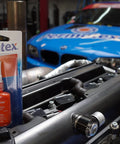 Permatex orange threadlocker bottle, 10 ml, front view in blister pack