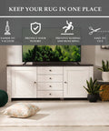 Keep your rug in one place with Keeps Rugs Anchored Solid On Hardwood Or Tile Floors Dropping The Slide Hassle cream pad.