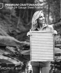 Person holding 16x20x1 MERV 8 Washable Furnace Filter With Electrostatic Tech Lifetime HVAC Filter outdoors by stream