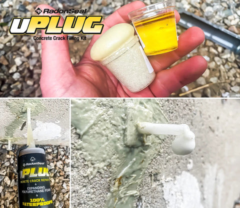Foundation Crack Repair Kit With Polyurethane Injection Foam For Leaking Basement Walls 10 Foot Expands To Seal Water Leaks