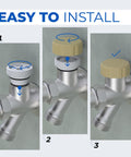 Installation steps for Vacuum Breaker Kit For Anti Siphon Frost Free Sillcock Valves Replacement Assembly Outdoor Faucet Repair Parts Easy Install Vacuum Breaker For VACVBKX1B Compatible Sillcock Durable Kit For Leak Free Performance.