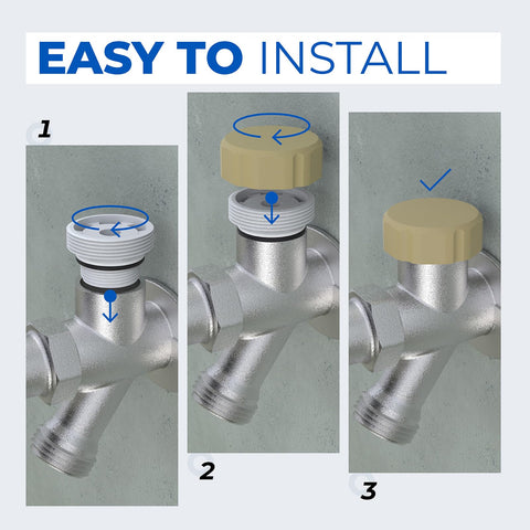 Installation steps for Vacuum Breaker Kit For Anti Siphon Frost Free Sillcock Valves Replacement Assembly Outdoor Faucet Repair Parts Easy Install Vacuum Breaker For VACVBKX1B Compatible Sillcock Durable Kit For Leak Free Performance.