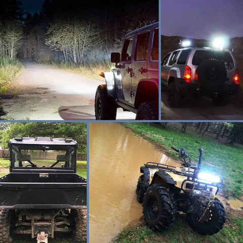 6.5 Inch 120W Spot And Flood LED Light Bar Set Waterproof Off Road Work Lamps for trucks, SUVs, Jeeps, ATVs, boats, night use