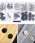 Brass Metal Pants Hooks Kit, 100 Pcs DIY Sewing Fasteners For Pants And Jeans, Versatile Clothing Hardware For Coats, Hats, Bags, Leather Craft And DIY Projects in organizer