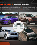 Premium Steel Lower Door Hinge Driver Side Left Front Hella Strong Straight Bolt Up Auto Replacement Fits Dodge Charger Durango Chrysler 300 Jeep Grand Cherokee Replaces 55113665AI with compatible vehicle images.