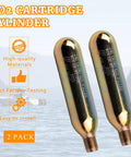 Grab And Go 24 Gram CO2 Rearming Cylinder Kit, 2 cartridges with half inch threads, for life jackets and vests, PFD rearming essentials