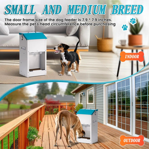 Top Notch Galvanized Gravity Auto Dog Feeder With 15 Lb Size And Rust Resistant Stainless Steel Shovel for small and medium breeds indoors and outdoors.