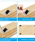 Smooth Rolling Mini Rigid Caster Wheels 8 Pack No Sweat Heavy Duty Replacement Glides installation steps on wooden board.