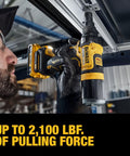 Person using 20V Max XR Cordless Rivet Tool Three Sixteenths Inch With Brushless Motor, 2100 Lbf Pulling Force