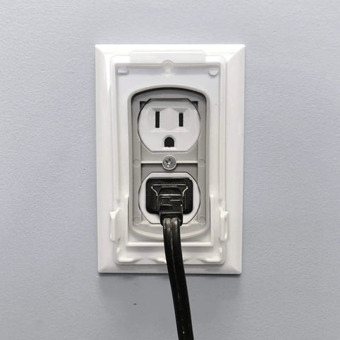 Kid Safe Outlet Covers 2 Pack Keeps Wall Sockets Covered While In Use And Prevents Curious Toddler Hands From Getting Shocked While Electronics Stay Plugged In With Easy Twist On CK030