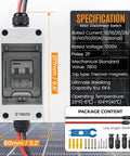 Heavy Duty Solar Panel Disconnect Switch For 1000V DC And AC 60A Outdoor PV Disconnect IP65 Rated on solar panel surface