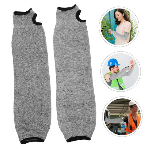 Dual Pack Lightweight Cut Resistant Arm Sleeves For Welding Gardening And Mechanic Jobs Featuring Comfy Stretch Knit And Snug Fit Tough As Nails Armor For Active Daily Grind