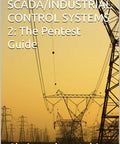 Front cover of a digital ebook: Hacking SCADA/Industrial Control Systems 2: The Pentest Guide; Amazon; yellow sunset power lines.