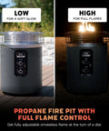 Propane Fire Pit And Outdoor Heater With Three Modes Flame And Heat For Patio Deck Or Camping Portable Smokeless Fire Pit with controls
