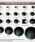 Size comparison chart for Premium One And A Half Inch Clavos Nails With Matte Black Powder Coat Finish Built To Last Outdoor Tough As Nails Zinc Alloy Head 40 Pack Ideal For Outdoor Builds with US penny for scale.