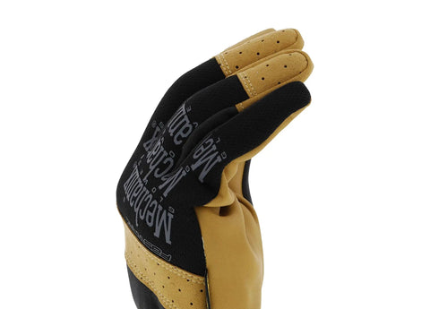 Material4X FastFit Leather Work Gloves For Tough Jobs, Abrasion Resistant, Breathable, Anti Slip, Cut Resistant Hand Protection, Side View